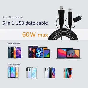6 in 1 USB data cable